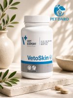 مکمل تقویت کننده پوست و مو سگ و گربهveto skinاز برند vet expert